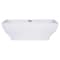Alfi Brand 67" White Rectangular Acrylic Free Standing Soaking Bathtub AB8840 - alternate 5